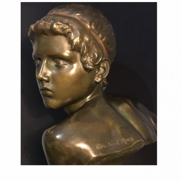 "Achille Enfant" sculpture en Bronze Constant ROUX